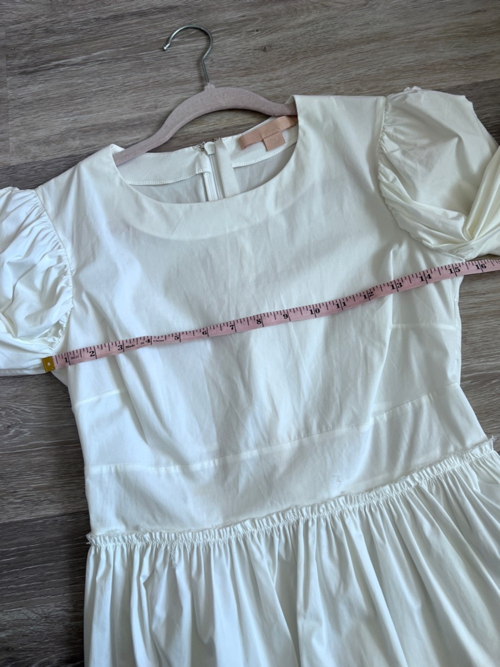 Brock collection white puff sleeve peplum blouse - Picture 12 of 12